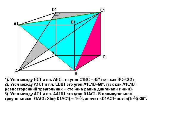 Найдите диагональ куба с ребром 2