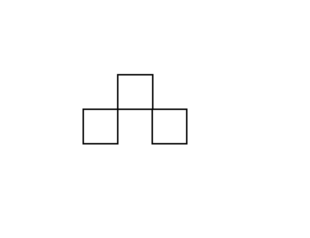 На рисунке изображены четыре причудливые фигуры. Фигуры из трех квадратов. Фигуры из четырех квадратов. Фигуры 4 палочки. Квадрат переложи 4 палочки.