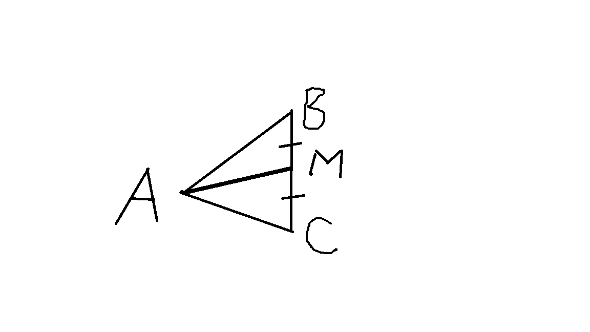 Am Медиана AC 52 ab 20. Отрезок am Медиана треугольника ABC, причем cam b c. докажите что ab 2am.. Медиана би эйч логотип.