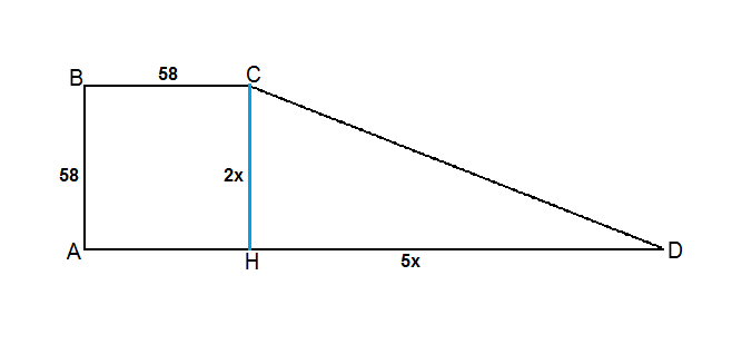 Основание рав. Тангенс острого угла прямоугольной трапеции равен.