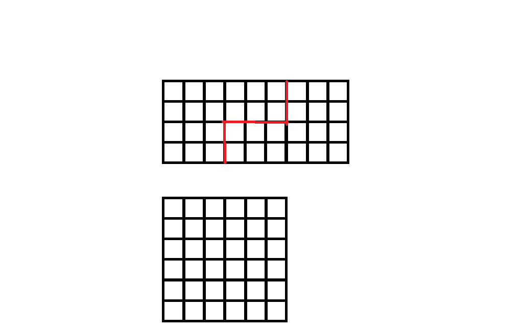 Два одинаковых квадрата приложили сторонами так
