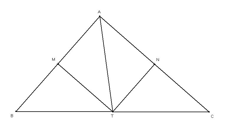 Через точку к стороны ас треугольника. Серединный отрезок треугольника. Серединный перпендикуляр AC стороны AC треугольника ABC. Серединный перпендикуляр стороны АС треугольника АВС пересекает. В треугольнике ABC серединные перпендикуляры к сторонам ab и AC.