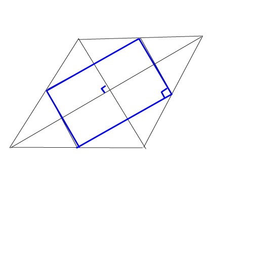 Точки п к л м середины сторон ромба авсд докажите что четырехугольник клмн прямоугольник