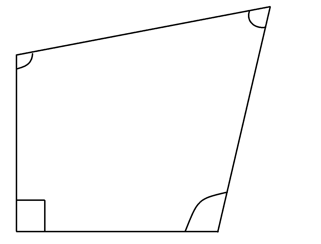 Четырехугольник у которого 1 угол прямой 1 острый и 2 тупых угла
