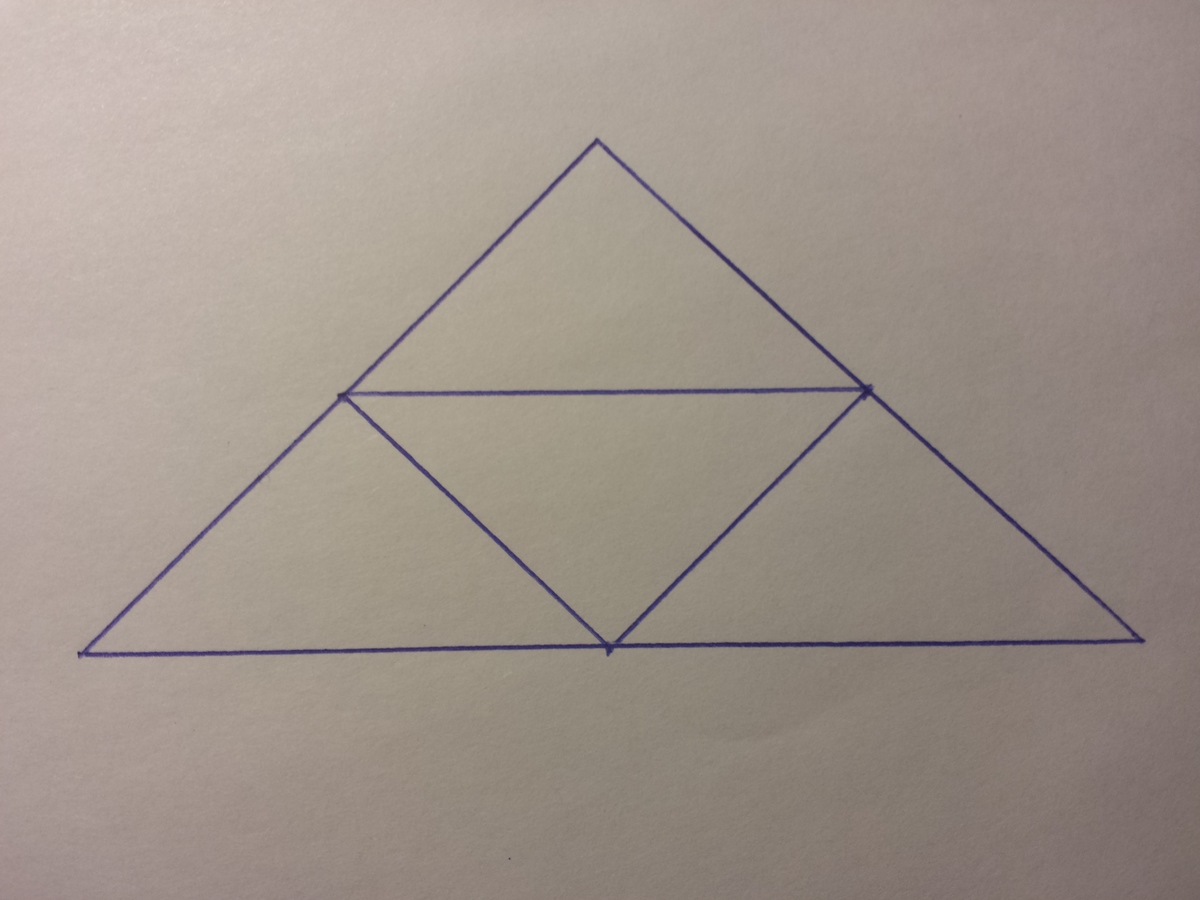 Составление треугольника из треугольника