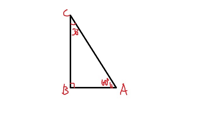 Гипотенуза против угла в 90. Прямой треугольник с углом 30 градусов. Треугольник ab меньше BC меньше AC. В треугольнике против большего угла. Против большей стороны треугольника лежит больший угол.