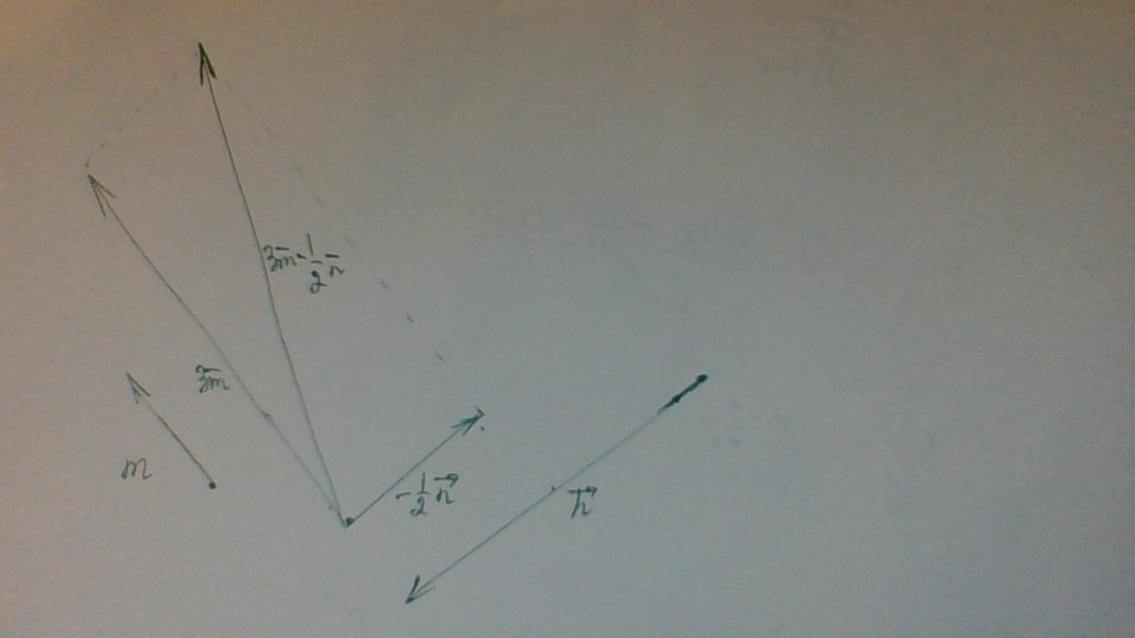 Начертить 3 неколлинеарных вектора. Начертите 2 неколлинеарных вектора 1/3m+2n 3n-m. Построить вектор m+n. Начертите неколлинеарные вектора m n. Построить вектор 3n-m.