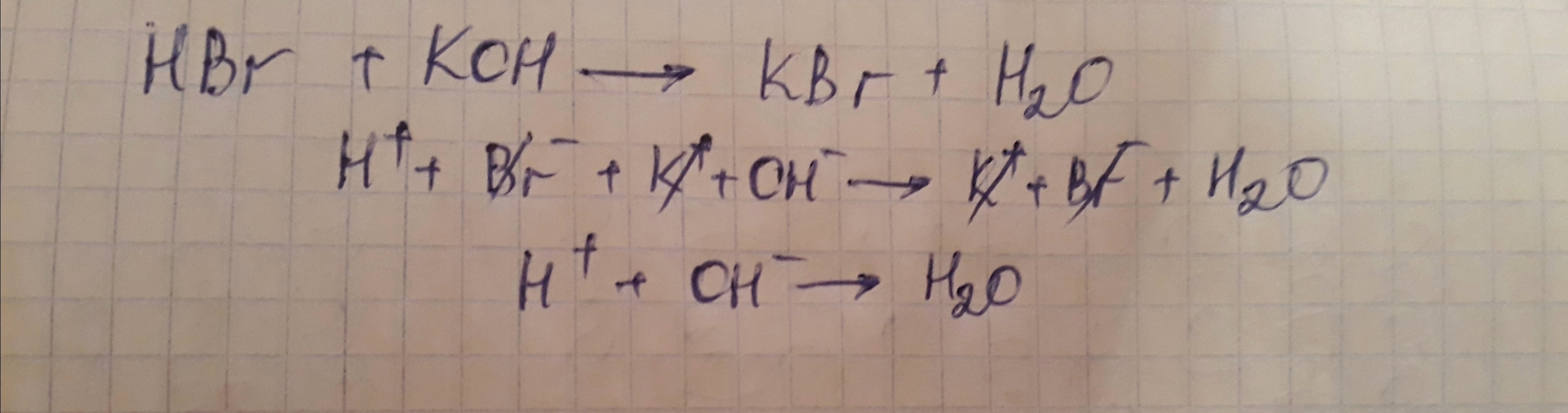 S n2 уравнение реакции. Hbr+Koh.