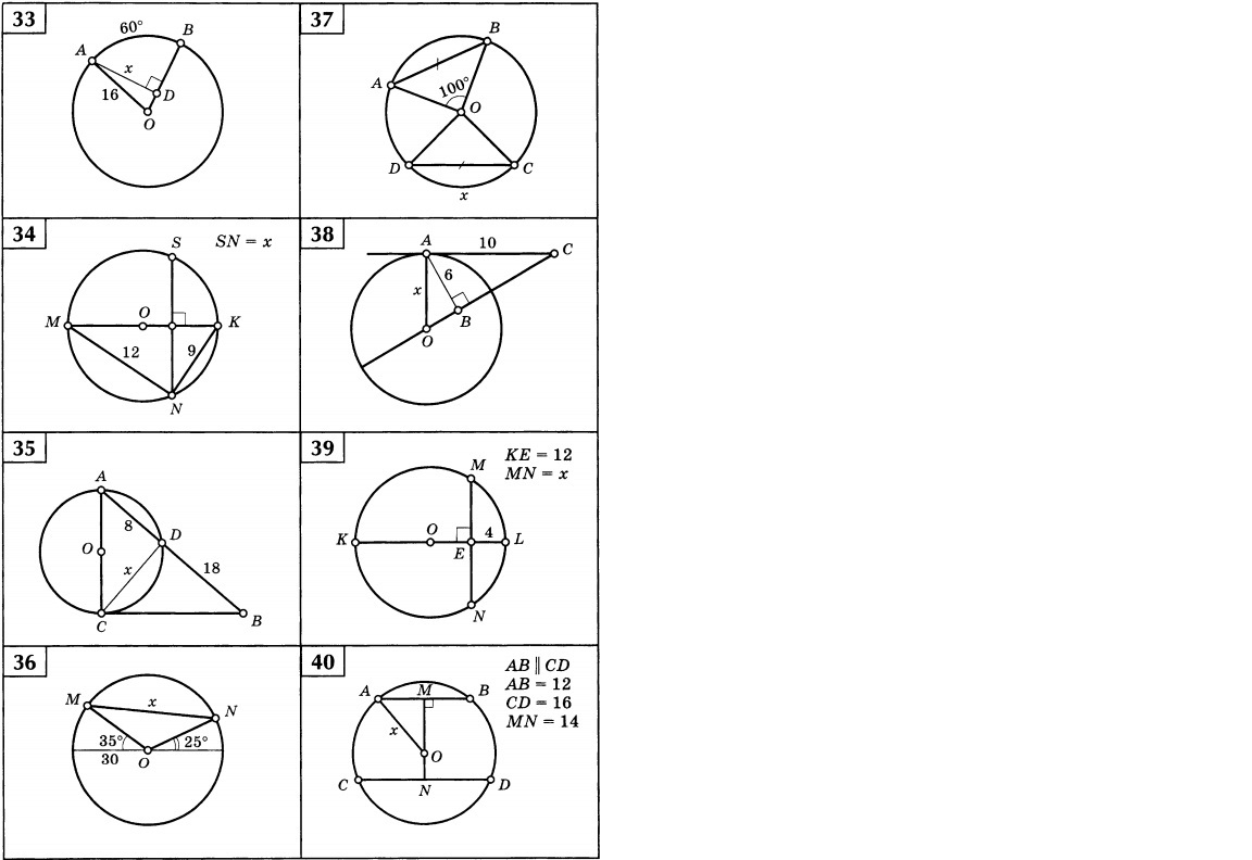 Готовые чертежи геометрия 9 класс