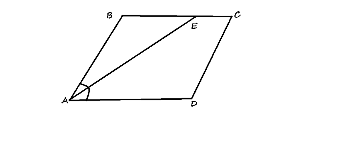 Биссектриса отсекает от параллелограмма треугольник. Биссектриса угла параллелограмма. Свойство биссектрисы угла параллелограмма. Бессиктрисапараллелограмма. Параллелограмм АВСД.