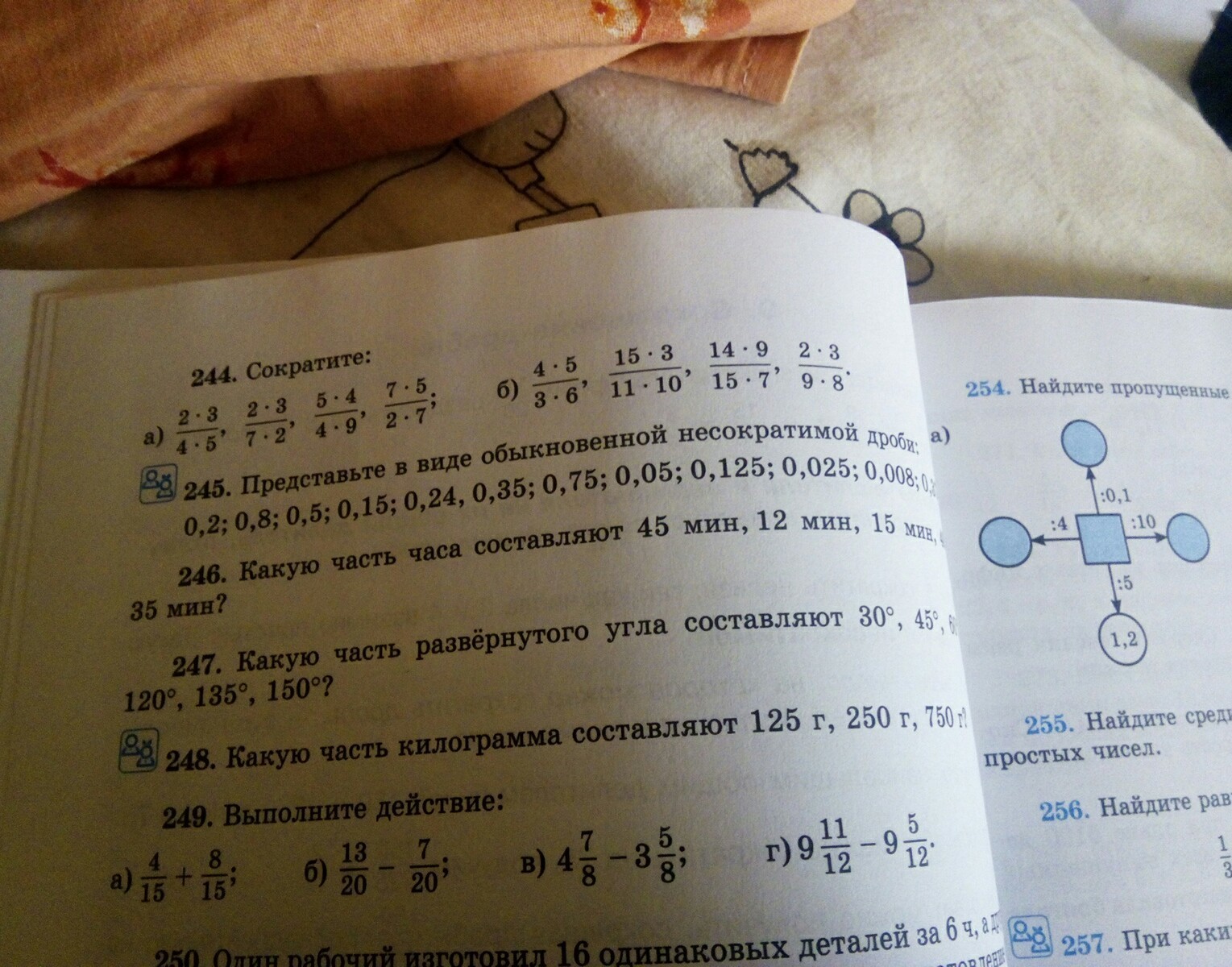 Математика четвертый класс страница 62 номер 244. Сравните числа 245 и -246.