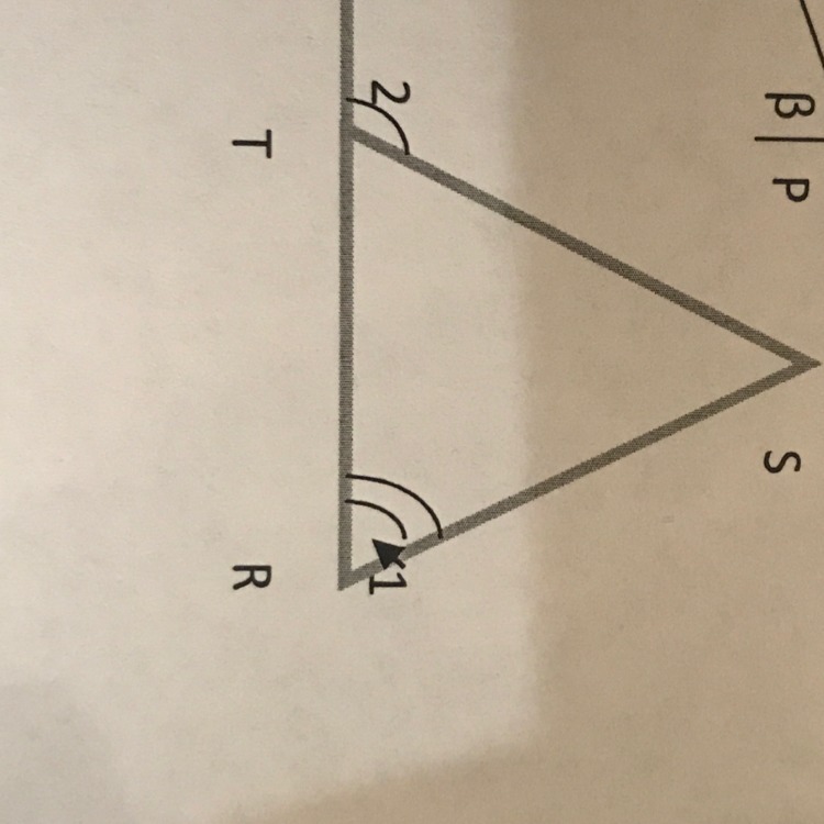 Треугольник RST равнобедренный определите угол 1, если угол 2 = 112градусов?